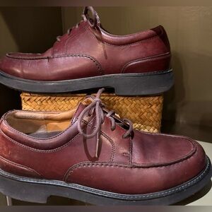 Rockport Leather Oxford Shoes Brown Comfort Lace Up Size 9M